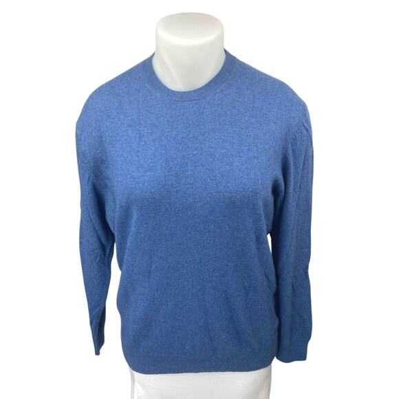 Zara Women's Blue Knit Long Sleeve Crew Neck Pullover Sweatshirt Sweater Top XL - Picture 1 of 3